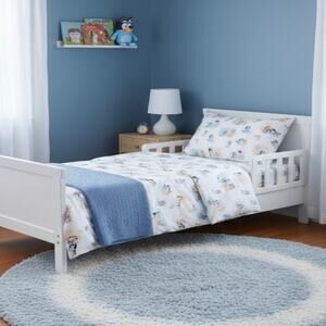 Pottery Barn Kids Bluey Twin Bed Sheets 3pc Set Fitted & Flat + 1 Pillowcase